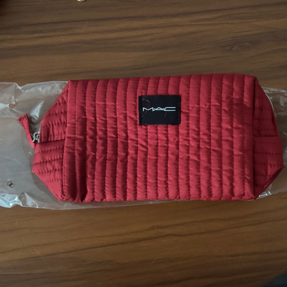 MAC Cosmetics Quilted Red Cosmetic Bag